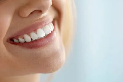 closeup of a woman's refreshed smile
